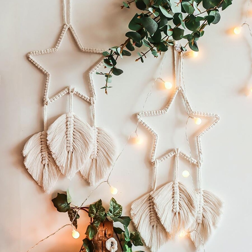 macrame DreamcatcherStar tassel Wall Decor
